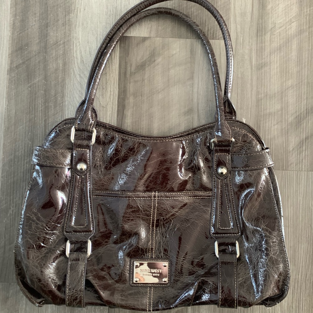 Nine West Brown Patent Handbag